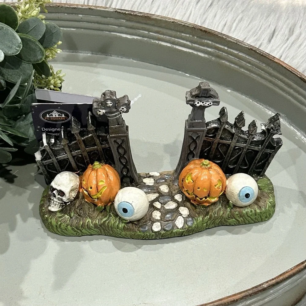 FG Square Halloween Village Spooky Gate New With‎ Tags READ***
